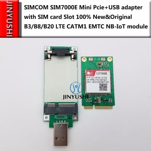 SIMCOM SIM7000E Mini Pcie+USB adapter with SIM card Slot 100% New&Original B3/B8/B20 LTE CATM1 EMTC NB-IoT module