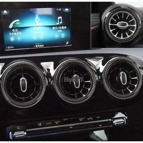Car Air Condition Air Outlet Inner Ring Cover Sticker Fit For Mercedes Benz A W177 B W247 GLB X247 CLA C118 GLA H247 2020 2021