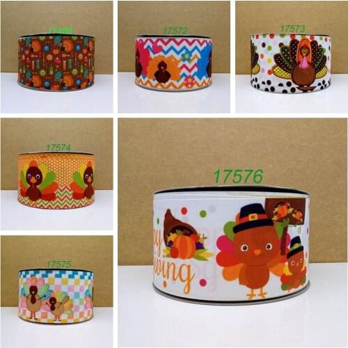 Free shipping 50 yard cartoon printed grosgrain ribbon 17576