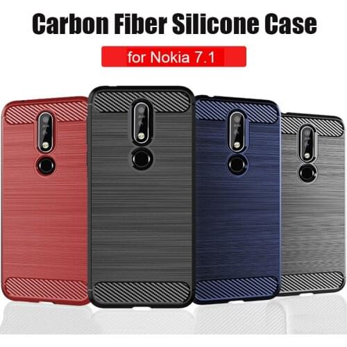 For Cover Nokia 7.1 Case Soft Silicone Rugged Armor Phone Case for Nokia 7 Plus 2018 X7 7.1 TA-1085 Back Cover Coque Shell