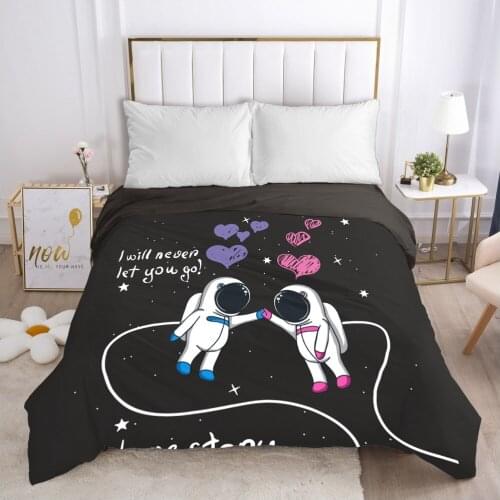 Cartoon space astronaut Childrens Duvet cover Quilt/Blanket/Comfortable Case Bedding for kids baby boy girls for Home LOVE