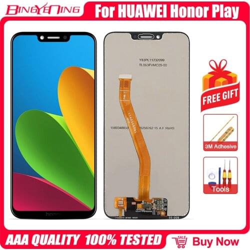 For Huawei Honor Play LCD Display with Frame Digitizer Assembly Touch Screen COR-L29 LCD TouchScreen Repair Part