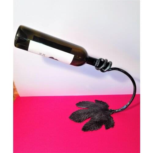 Estante de wine bottles wrought iron support stand Kitchens bottle rack household decors forging sheet for gift