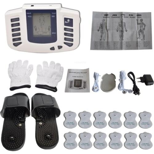 HANRIVER Stimulator Full Body Relax Muscle Massager Pulse Tens Acupuncture Therapy Slippers Gloves With Electrode Pads