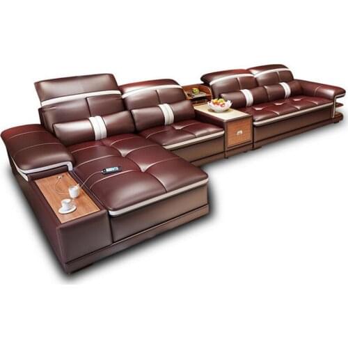 Living Room Sofa set furniture real genuine leather sofas recliner salon couch puff asiento muebles de sala canape L sofa cama