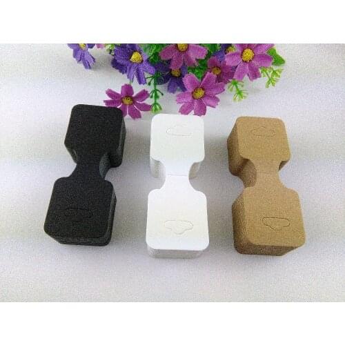 200PCS 9*3.5cm Kraft Necklace Cards Paper Jewelry Display Cards Blank Classic Necklace card Accept Custom Logo add extra cost