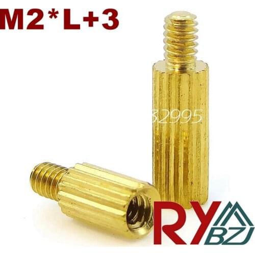 M2*L+3 Brass Standoff Spacer Female Male Round Brass Threaded Spacer round spacer