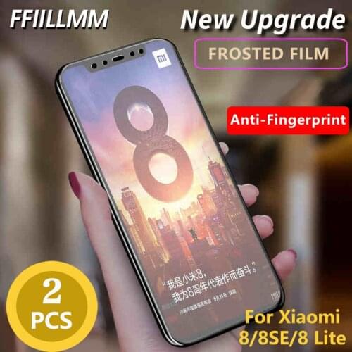 2Pcs/lot Matte Protective Glass For Xiaomi Mi 8 8SE 8lite Tempered Glass For Xiaomi 8 8SE 8lite Anti blue Light Screen Protector