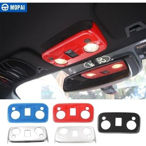 MOPAI Interior Moulding ABS Car Roof Reading Light Lamp Panel Decoration Cover Stickers for Ford Mustang 2015+ Car Accessories