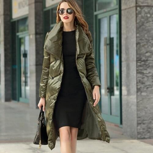 2017 Newest Thick womens down jacket women winter long coat plus 2XL size filler White duck down woman duck down jacket