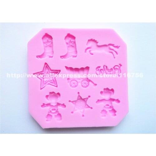 New! Free Shipping Boots Shaped Silicone Mold Cake Decoration Fondant Cake 3D Food Grade Silicone Mould 146