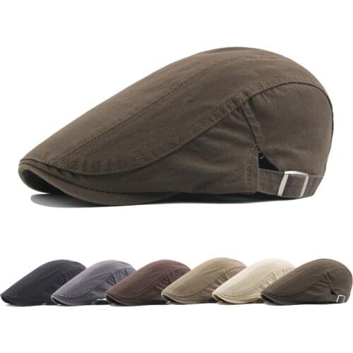 New Mens Hat Berets Cap Golf Driving Sun Flat Cap Fashion Cotton Berets Caps for Men Casual Peaked Hat Visors Casquette Hats