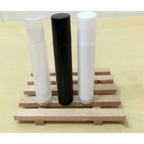 New PP Environmental Protection Material 5g Lipstick tube DIY Flat Lid Lip Balm Tube Empty Refillable Cosmetics Containers