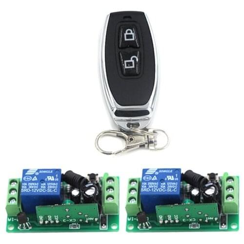 New DC9V 12V 24V10A 1CH Receiver Remote Control Garage Door RF Wireless Remote Control Switch System 2CH Transmitter
