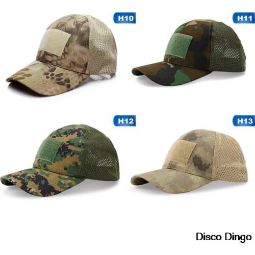 Nueva Moda táctica Camuflaje Velcro Gorra De béisbol Gorra De béisbol De Malla Gorra De Camionero De Verano Para Hombres