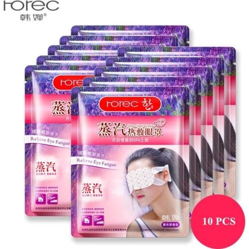 10Pcs Lavender Oil Steam Eye Mask Eye Care Sleep Patches Eye Patch Skin Eye Bags Fine Line Wrinkles Anti Aging Free Shipping