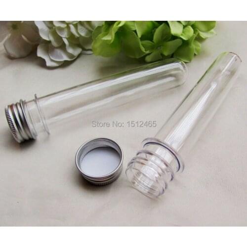 50pcs PLASTIC TEST TUBES METAL SCREW Wedding Bomboniere party Lollies 40ml