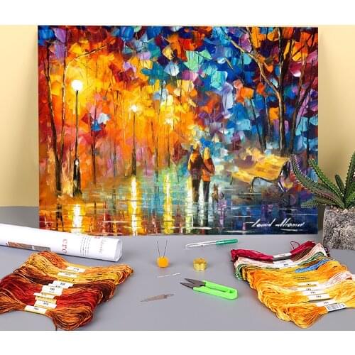 The Truth Togetherness Printed Fabric 11CT Cross Stitch Complete Kit Embroidery DMC Threads Handicraft Sewing Knitting Sales