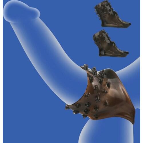 Male Penis Sleeve Ring Reusable Condom Delay Ejaculation Enlargement Condom Sex Toys For Men Foreskin Ring Sex Products Sex Shop