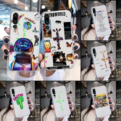 Cactus Jack Travis Scott Phone Case Transparent For Huawei P Mate P10 P20 P30 P40 10 20 Smart Z Pro Lite 2019 transparent