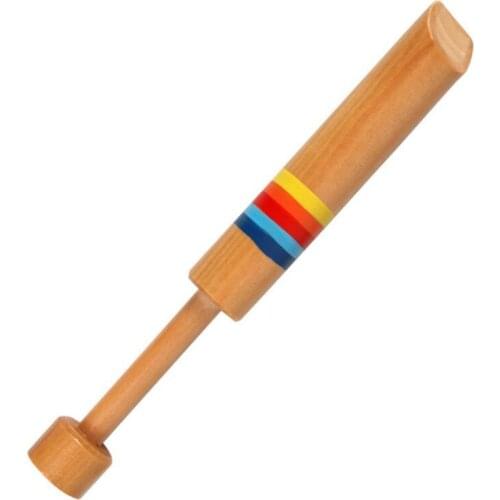 Pull Sliding Piccolo Baby Wooden Piccolo Child Voice Whistle Professional Early Education Toy Wooden Instrument Classic Kids Toy