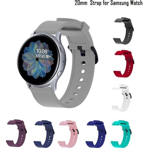 20mm Strap FOR Samsung Galaxy Watch Active 2 40/44mm Gear sport wrist bracelet watchband Watch strap samsung active2 3 42mm ban