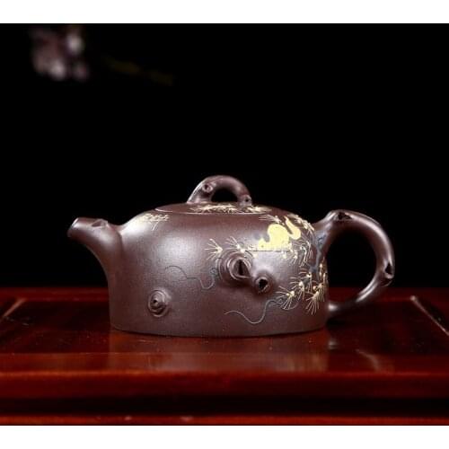 Manual wholesale authentic preferential goods can hand-painted yixing daily provisions tea kettle sentiment