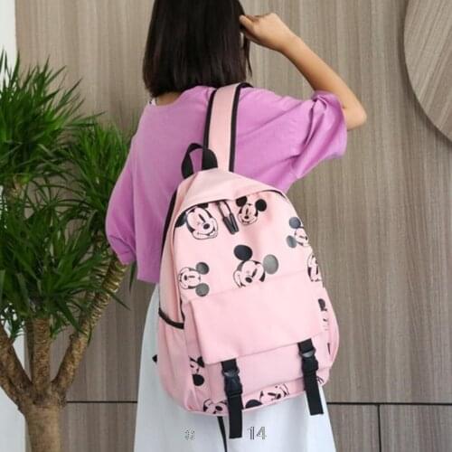 Disney Schoolbag Primary Girl Child Schoolbags 6-12 Year Old Mickey Mouse Backpack Fashion Baby Mochila