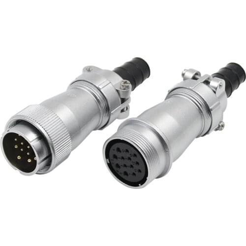 WF32 TI+ZI M32 Waterproof 4 6 8 10 11 13 19 Pin IP67 Industry Aviation Electrical Connector In-line Cable Wire Power Connectors