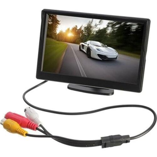 X7AE 5inch Car Reversing Monitor LCD High Definition Digital Screen 2 Way Video Input