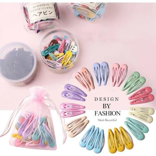 10/20/30/40 New Women Girls Cute Colorful Waterdrop Shape Hairpins Sweet Hair Clips Barrettes Slid Clip Fashion Hair Accessories