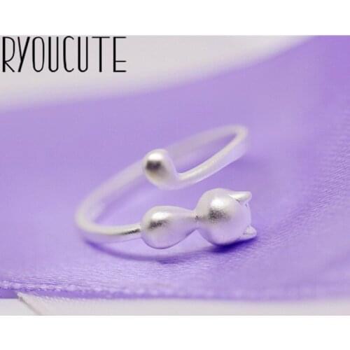 Bijoux Ladies New Cat Rings for Women Gifts Vintage Large Adjustable Size Rings Luxury Jewelry