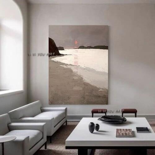 00% Handmade Abstract Oil Painting On Canvas Contemporary Landscape Minimalist Modern Wall Art Decorative For Living Room