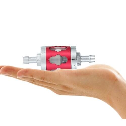 1pc Universal Motorcycle Chrome Glass Inline Fuel Filter Gas Oil Diesel Washable Replacement Accessories For Suzuki Kawasaki