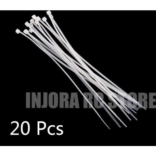 20Pcs Black/White 1.8*15MM Self-locking Nylon Cable Tie for for RC Car Boat Helicopter Tool