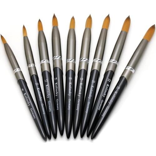 Nail Brush Acrylic Liquid Powder Kolinsky Brush Set Draw Pen UV Gel Nail Polish Beauty Drawing Painting Pen Manicure Art Tools