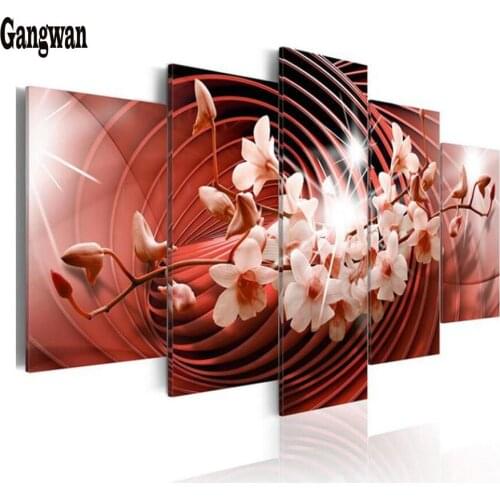 5pcs,5D,DIY,Diamond Embroidery,orchid,Magnolia Flower,Diamond Painting,Stitch Cross,3D,Diamond Mosaic,mazayka,diamond,rhinestone