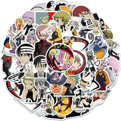 50PCS B Anime Soul Eater Stickers For Guitar DIY Luggage Laptop Skateboard Motorcycle Bicycle Decal Stickers