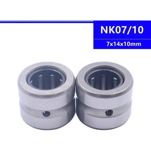 50pcs/lot NK07/10 7x14x10mm NK7/10 Needle Roller Bearing Without Inner Ring 7*14*10mm bearing
