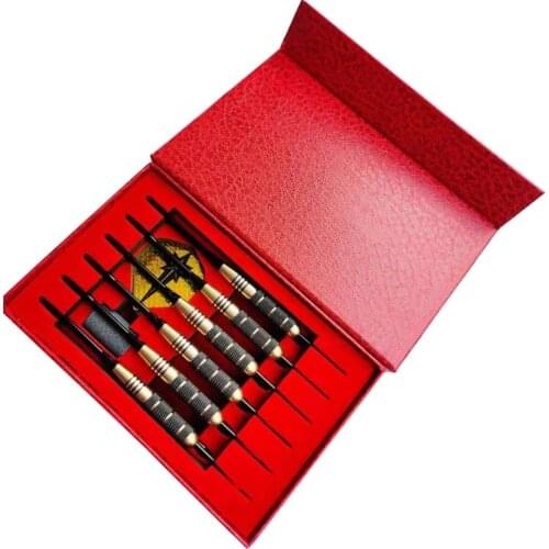 6PCS Professional Dart Set For Dart Player With Gift Package 24g Brass Dart With Aluminum Shaft For Sisal Dartboard
