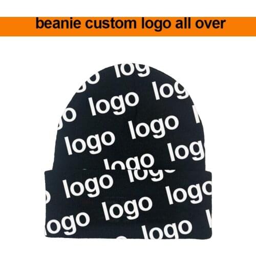 Free shipping!adult 100% acrylic winter hats add your logo beanie custom logo all over