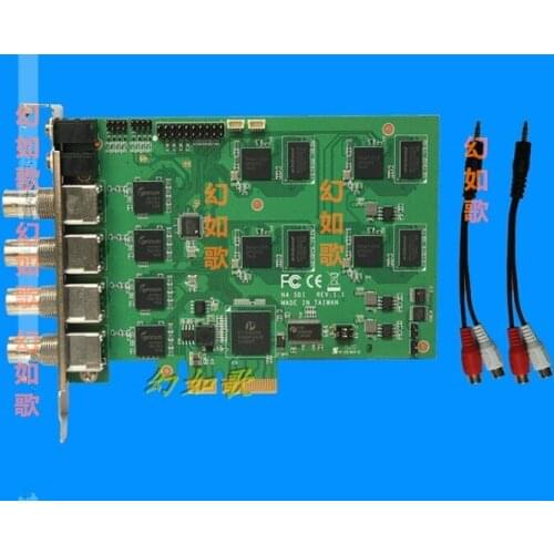 For 4-channel multi-channel 4-channel hd-sdi video conference acquisition card streaming media acquisition card support naga 108