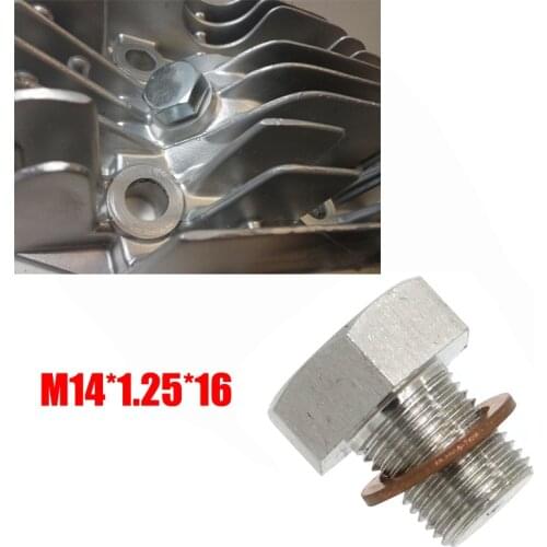 For YAMAHA AT1 CT1 DT1 DT2 DT3 RT1 RT2 RT3 CYLINDER HEAD PLUG bolt M14*1.25*16 W/ copper washer sealer gasket 90340-14022-00