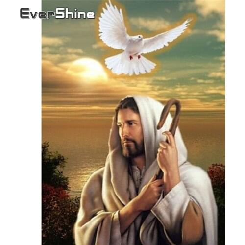 Evershine 5D Diamond Painting Full Square Religons Icon Diamond Embroidery Portrait Jesus Beaded Painting Cross Stitch Kit Gift