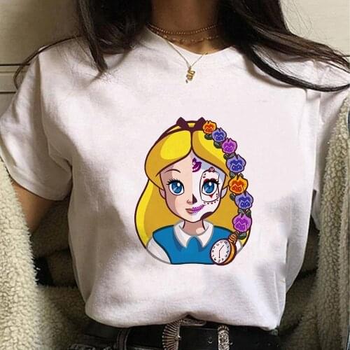 Princess Alice Kawaii Harajuku T shirt Women Casual Short Sleeve 90s Vogue T-shirt Femme Streetwear Fashion Cartoon Top Tees