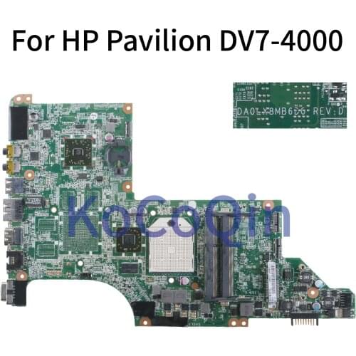 KoCoQin Laptop motherboard For HP Pavilion DV7 DV7-4000 Mainboard 605496-001 605496-501 DA0LX8MB6D0