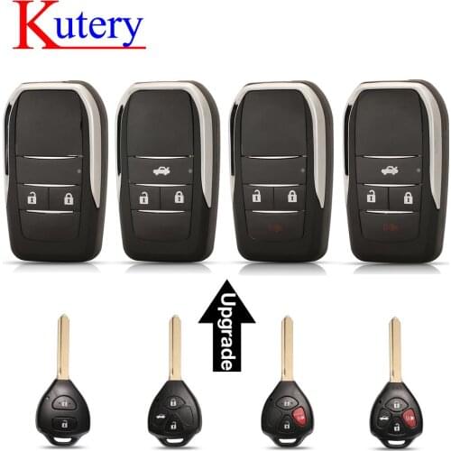 Kutery modified upgrade For Toyota Corolla Camry Reiz RAV4 Crown Avalon Venza Matrix Blank 2/3/4 Button Remote Car Key Case