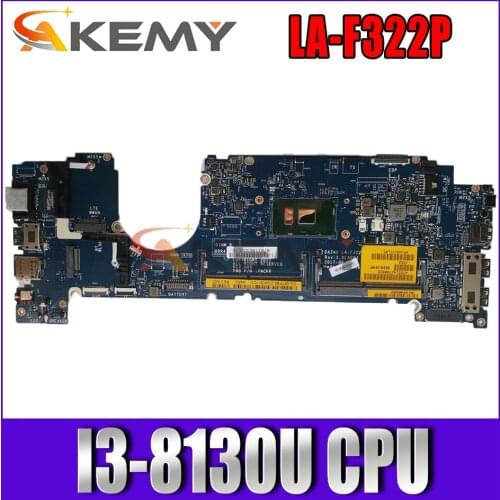 Akemy PXMYG LA-F322P motherboard with I3-8130U CPU For DELL Latitude 7290/7390/7490 notebook motherboard mainboard test 100% ok
