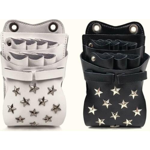 Multifunction Large Capbility Individual Leather Waist Bag of Scissor Hairdressing Tool Storage for Hairdresser E321