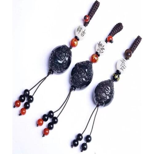 Natural crystal Keychain Cute animal Pendant Healing stone Jewelry Valentine Gifts